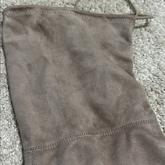 Charles by Charles David Taupe Suede Like Over Knee Boots 7.5 block heel - Picture 4 of 5